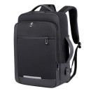 Επαγγελματικό Σακίδιο Πλάτης 44x32x15cm +5cm Επέκταση 28lt Αδιάβροχο USB Laptop 15,6″ Υποδοχή Τρόλεϊ Μαύρο — PlayBags PS5303