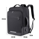 Επαγγελματικό Σακίδιο Πλάτης 44x32x15cm +5cm Επέκταση 28lt Αδιάβροχο USB Laptop 15,6″ Υποδοχή Τρόλεϊ Μαύρο — PlayBags PS5303