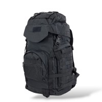 Tactical Σακίδιο Πλάτης Outdoor 32x24x50cm 40lt Αδιάβροχο Ιμάντες Μέσης & Στήθους Καπάκι Κορδώνι Μαύρο — PlayBags TK-A51