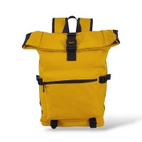 Αδιάβροχο Σακίδιο Πλάτης Rolltop 30x16x44cm 21lt Πλαστικοποιημένο Μαγνητικό & Πόρπη Laptop 15,6″ Κίτρινο — MCAN M-93