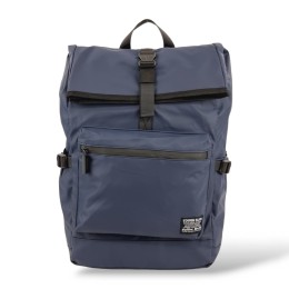 Αδιάβροχο Σακίδιο Πλάτης Rolltop 28x14x44cm 18lt Πλαστικοποιημένο Μεταλλικό Κούμπωμα Laptop 14″ Μπλε — PlayBags PS810