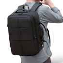 Σακίδιο Πλάτης Ταξιδίου 46x31x22cm +5cm Επέκταση 38lt Αδιάβροχο USB Laptop 15,6″ Θήκη Παπουτσιών Μαύρο — PlayBags PS3727
