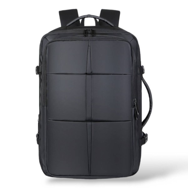 Σακίδιο Πλάτης Ταξιδίου 46x31x22cm +5cm Επέκταση 38lt Αδιάβροχο USB Laptop 15,6″ Θήκη Παπουτσιών Μαύρο — PlayBags PS3727