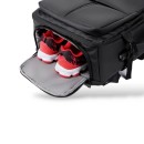 Σακίδιο Πλάτης Ταξιδίου 46x31x22cm +5cm Επέκταση 38lt Αδιάβροχο USB Laptop 15,6″ Θήκη Παπουτσιών Μαύρο — PlayBags PS3727
