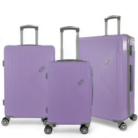 Σκληρές Βαλίτσες Σετ 3 Τεμαχίων Playbags Collection PS828. Λιλά