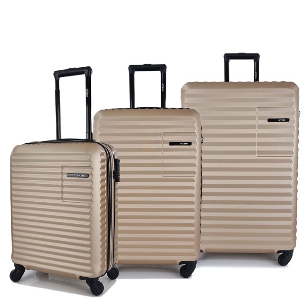 Σκληρές Βαλίτσες Σετ 3 Τεμαχίων Green RB8071-SET3. Χρυσό