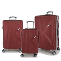 Σκληρές Βαλίτσες Σετ 3 Τεμαχίων Playbags Collection PS828. Μπορντό