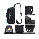 Τσαντάκι Ώμου Χιαστί 21x12x35 Crossbody Bange 7086. Μαύρο